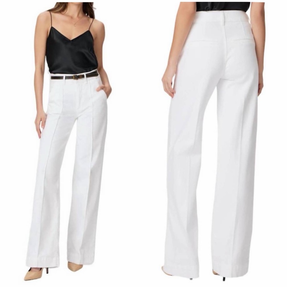 PAIGE White Flare & Wide Leg Jeans
